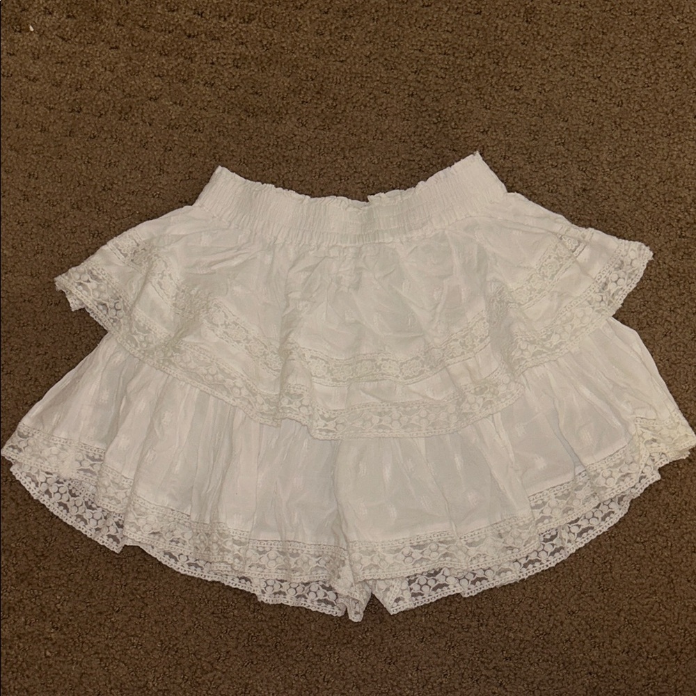 American Eagle Outfitters White Lace Mini Skirt
